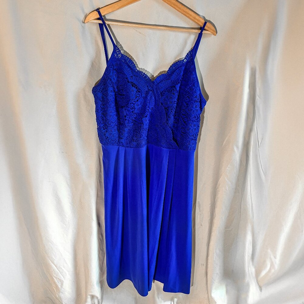 Royal Blue Plus Size Lace Dress 2XL | Grace Karin